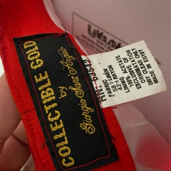 giorgio sant angelo gold collection nautical skirt suit black w/ red trim sz 8 - Picture 5 of 10